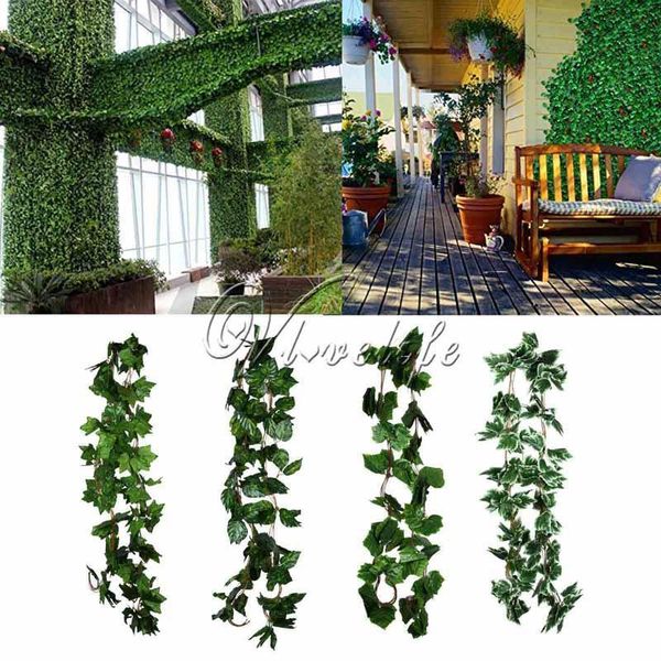 

2.3m 4type artificial plants ivy vine fake foliage garland plants hanging flowers wedding home decor