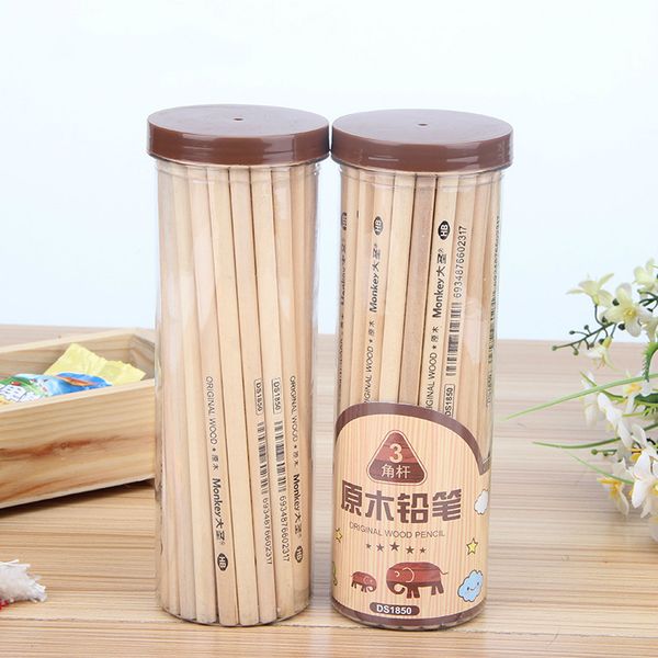 

50pcs pencils new creative non-toxic log pencils for students drawing pencil office school supplies wholesale, drop shipping