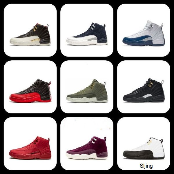 

new winterize 12 gym 12s college navy men basketball shoes michigan wings bulls flu game the master black white taxi sports trainer sneaker