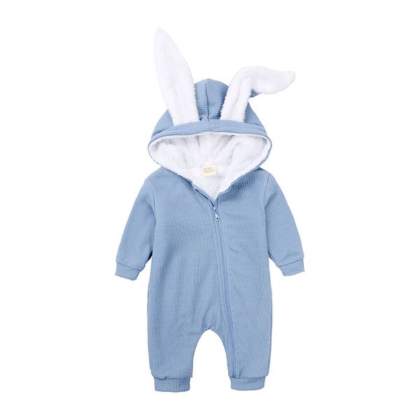 

baby overalls for baby girls costume 2019 winter warm wool newborn clothes rompers for boys jumpsuit infant clothing 3-18 month, Blue
