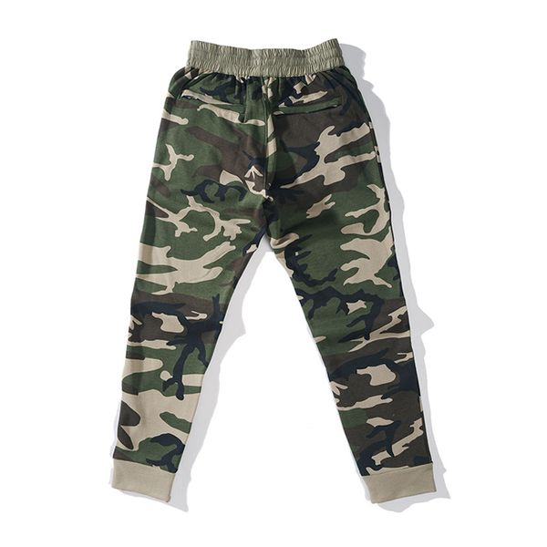 

fear of god camouflage pencil pants essentials elastic tie drawstring camouflage cotton pants streetwear size 30-36, Black