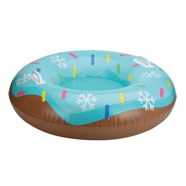 

wear resistant kids winter sport snow tube skiing pad lightweight sled flexible donut shape inflatable outdoor thickened