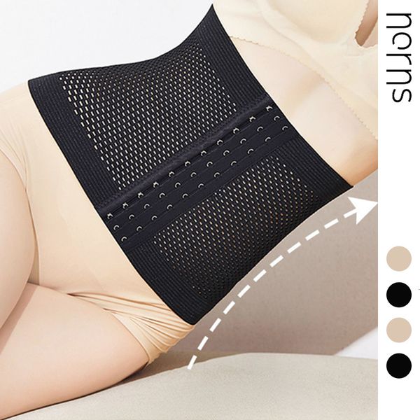

postpartum body shaper norns women's thin abdomen belt 11-breasted breathable beam corset big chest female, Black;white