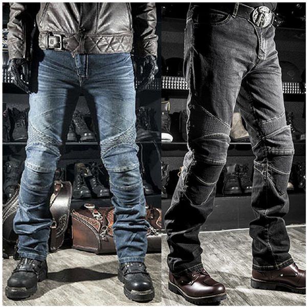 

new men women fashion jeans motorcycle jeans racing pants komine motorcycle with cushions, Black;blue