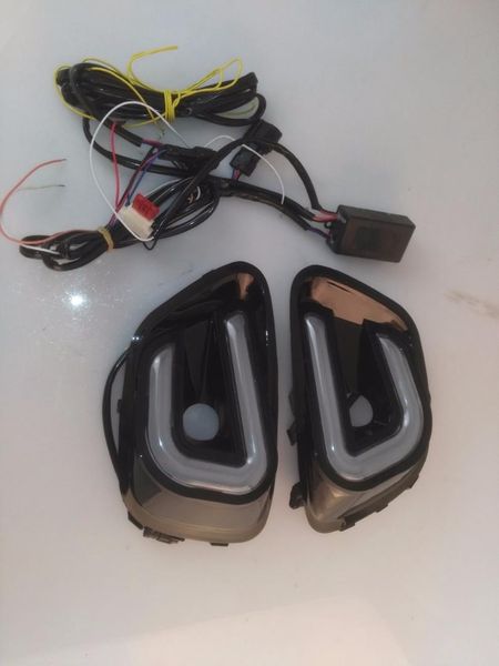 

eosuns led drl daytime running light for compass 2013-2015 with yellow turn signal and wireless control