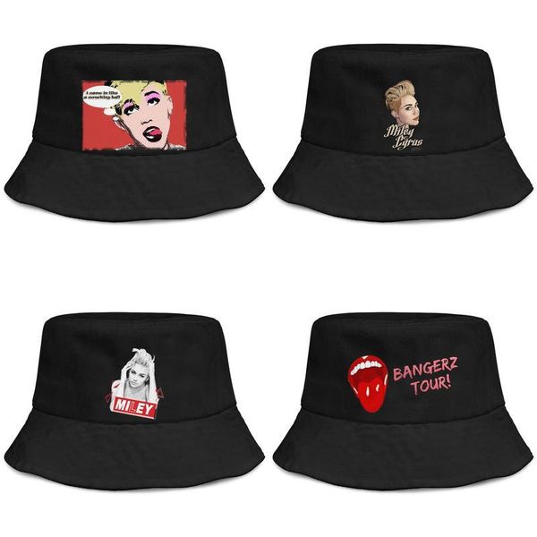 

miley cyrus bangerz tour mens and womens buckethat custom sports bucket baseballcap musical figure art style drawn tongue what's good, Blue;gray