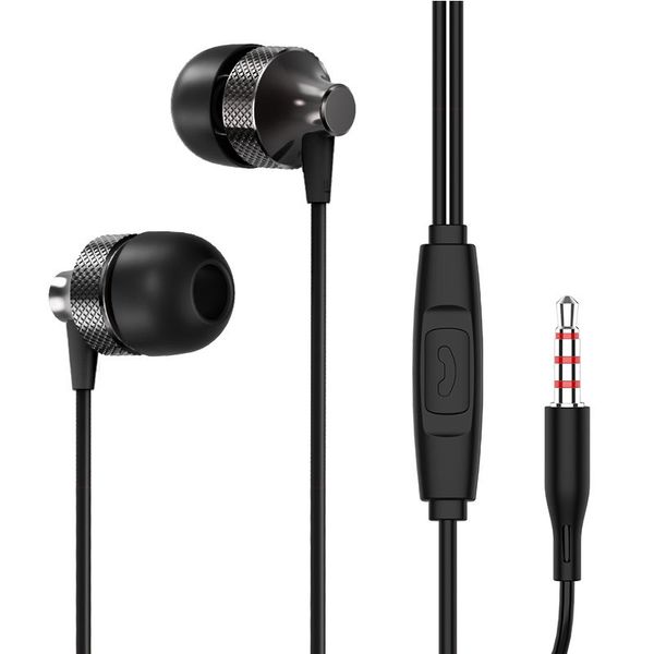 

Universal Metal 3.5mm Stereo In-Ear Wired Earphones Noise Cancelling Headphone Handsfree HIFI Gaming Headset With Mic Volume Control Earbuds