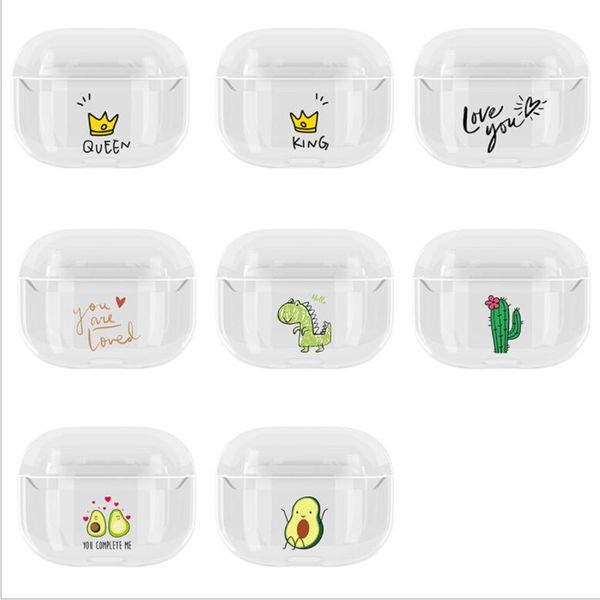 

для airpods про pc case clear hard прозрачная защитная крышка для apple wireless bluetooth наушников drop-доказательство шаблон для наушнико