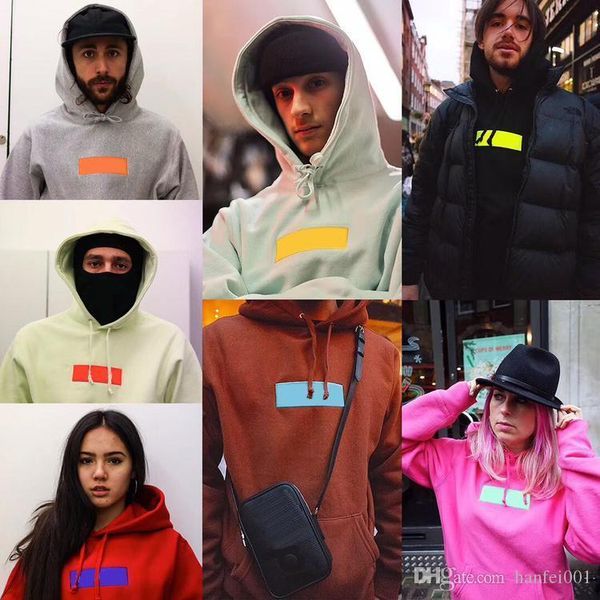 

17 18fw box logo embroidery cotton hoodies couple fashion hooded sweatshirts hip hop 14 color men women coat hflswy035-048, Black