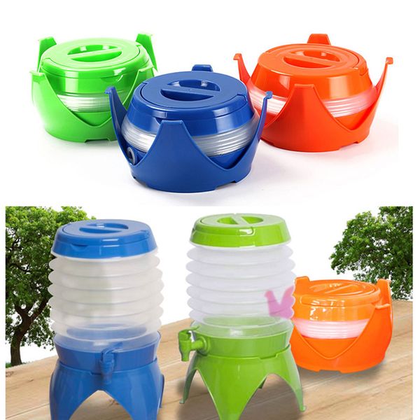 

folding bucket 5l detachable hand held bucket adjustable can water break excursion household liquid camping