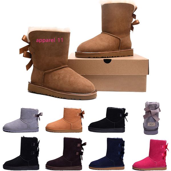 

wgg australia classic winter boots for women chestnut black gray pink designer snow ankle knee boot for womens shoes size 5-10 fast shipping
