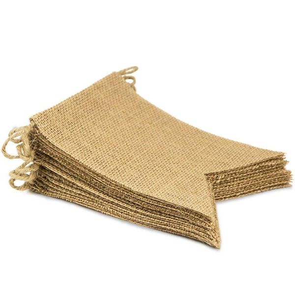 

[15 Pcs] Burlap Banner, DIY Party Decor for Birthday, Wedding, Baby Shower and Graduation, 14.5ft