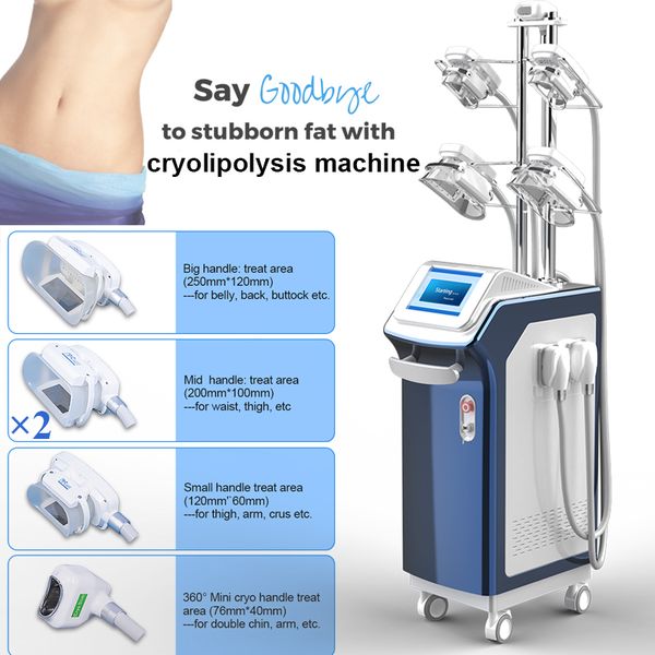 

профессиональный cryolipolysis жир замораживания тонкой потери веса машины с 360 крио ручки для двойного сокращения подбородка бесплатной до