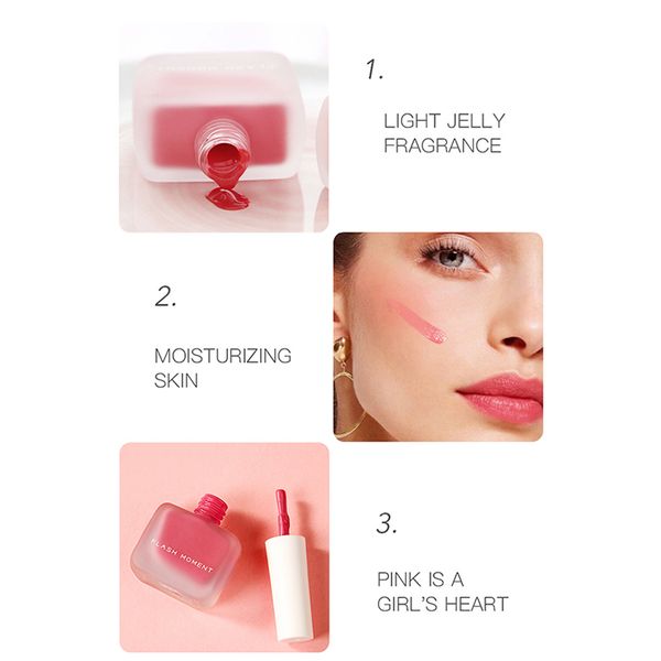 

1 pcs liquid blush natural flash pigments long lasting face blusher make up 88