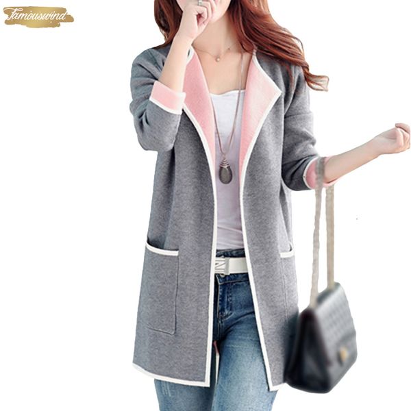 

autumn 5xl winter jacket women coats female plus size knitted cardigan jackets 2019 casual pocket coat jaqueta mujer, Black;brown