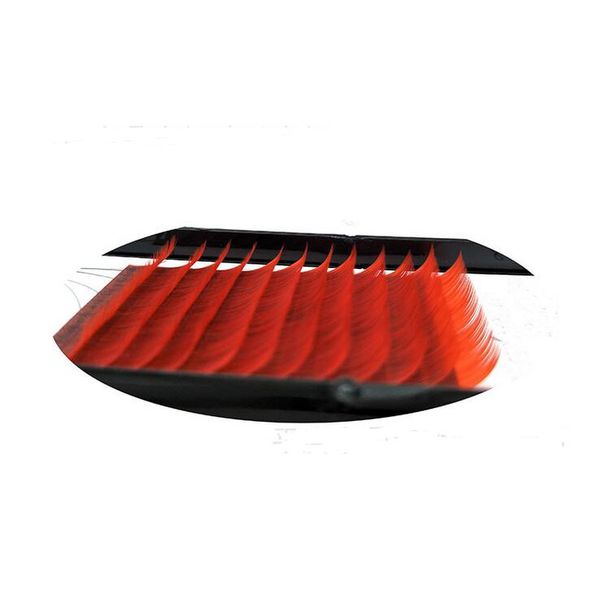 

c d curl 0.2mm 8/13mm false lashes orange color eyelash individual colored lashes faux volume eyelash extensions