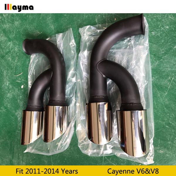 

electroplate tail exhaust tips muffler pipe for v6 v8 2011-2014 s gts stainless steel mufflers 1 pair