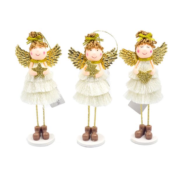 

cute angel wings girl doll ornament christmas tree pendant desk decor xmas new year christmas decorations for home kids gift