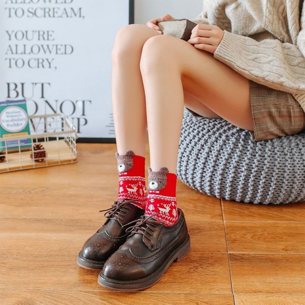 

christmas socks flexible soft variety of styles winter women socks medium stockings cotton perspiration antiseptic cotton
