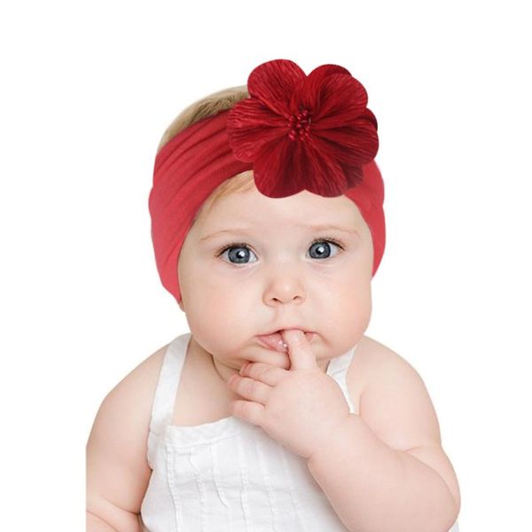 

10pcs toddler baby girl headbands kids baby chiffon flower hairband headband stretch turban head wrap children hair accessories, Slivery;white