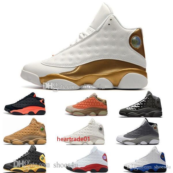 

box 13 with 13s cap and gown terracotta blush mens basketball shoes chicago black infrared flints bred men athletic sports sneakers designer
