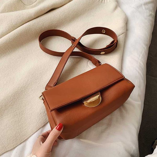 

elegant crossbody bags for women vintage lady solid color pu leather fashion bags simple shoulder messenger bag female handbags
