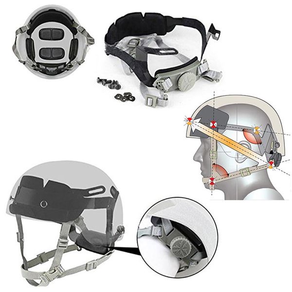 Airsoft Gear Tactical Fast Helmet Inner Mount Head Cingulate Hanging System Dial Liner Locking Strap System NO01-124