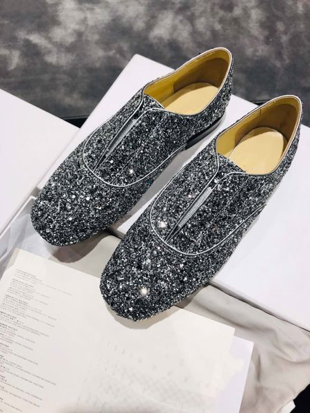 

platform designer vintage shoes women/men casual luxury designer sequins casual shoes new silver sneakers real leather, Black
