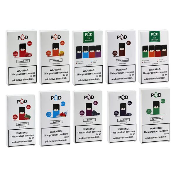 

Original Jbox Pod Demon Killer 0.7ml Vape Pods Cartridges 10 types colors 1.8ohm Silica Cotton Coil Compatible JU Coco empty DHL
