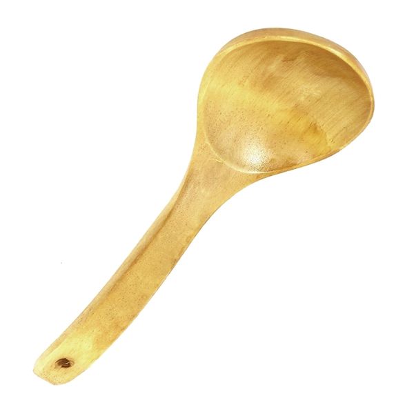 

kitchen cooking wood hanging hole soup ladle spoon wood color 9 inch long other kitchen dining bar