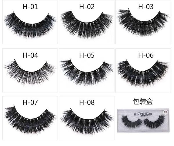 

3d mink false eyelashes makeup 100% real mink 8 styles handmade beauty thick long soft fake eye lashes eyelash