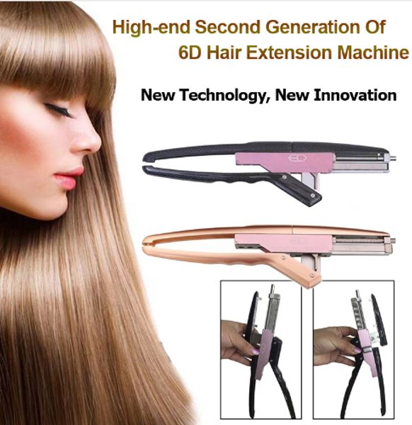 

second generation high-end 6d hair extensions tool fast hair extensions machine connector removal tool for professional salon equipment, Black