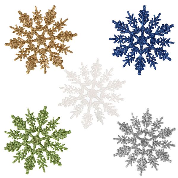 

12pcs 7.5cm gold white snowflake christmas tree decor party holiday christmas ornaments home decor hanging pendant tools