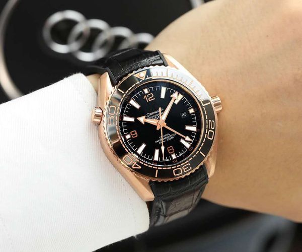 

лучшее качество горячие продажи роскошные часы 44 мм автоматические часы 2813 механизм керамический безель часы резиновые часы сапфировое ст, Slivery;brown