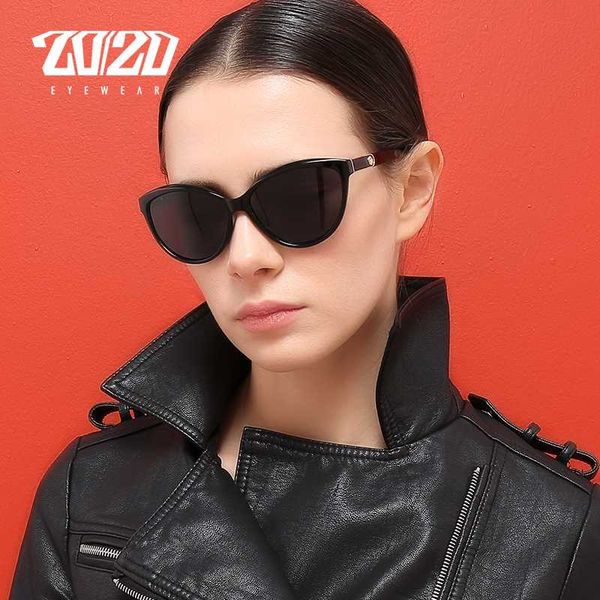 

20/20 design cat eye women sunglasses polarized female sun glasses vintage style shades glasses feminino oculos pl338, White;black