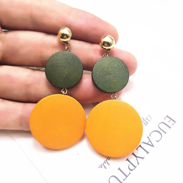 

new luxury big round earrings 2019 fashion korean dangle drop earrings for women long gold statement earrings, Silver