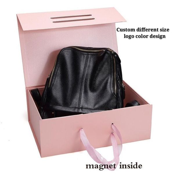 

gift wrap custom paper box packing clothes shirt bag shoes boxes paperboard foldable with ribbon magnet