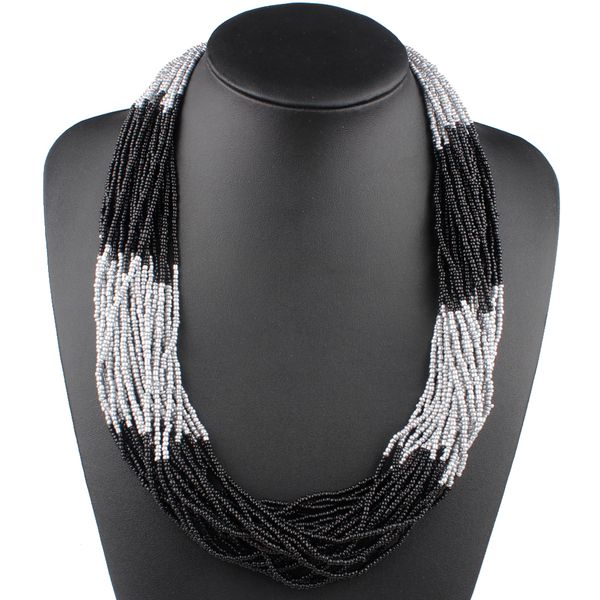 

claire jin handmade бђинка strand кѬаоного богемкое ожеѬеле женин мода choker многолойн, Golden;silver