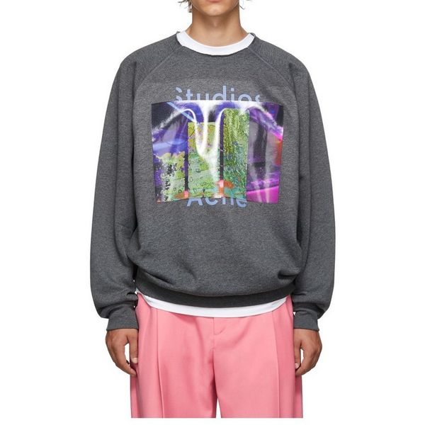 

2019 winter hoodie men's loose polluver acne coat camo full zip jacket camouflage hoodies ac jacket lover's, Black;brown