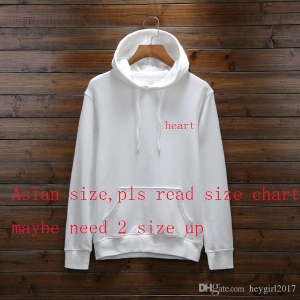 

designer hoodies for men spring mens hoodie sweatshirt loose style fashion tide luxury pullover with heart pattern s-3xl, Black