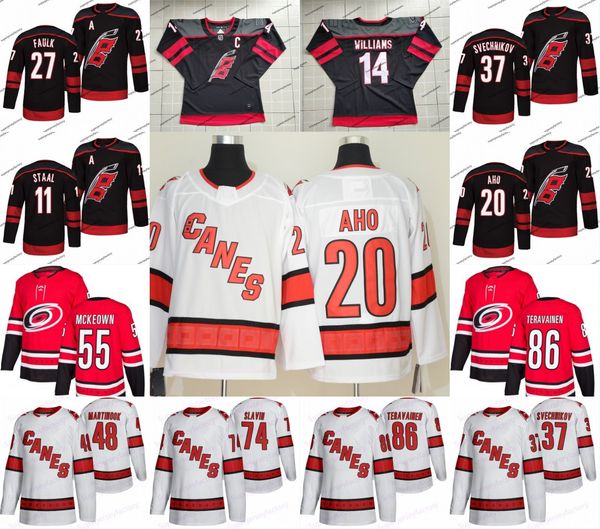 

Carolina Hurricanes 2019-20 Jersey Justin Williams Sebastian Aho Hamilton Brett Pesce Andrei Svechnikov Nino Niederreiter Erik Haula Staal