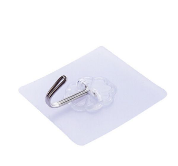 

transparent wall hook clear vacuum sucker creative powerful self adhesive hanging holder bathroom kitchen sundries tools organizer 6x6cm