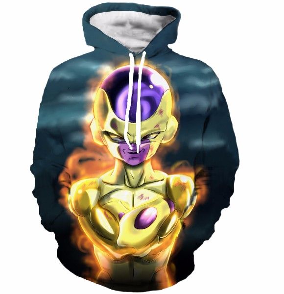 

classic anime z hoodies sweatshirts women men long sleeve outerwear cool frieza prints hooded sweatshirt men's hoodies & sweatshirts, Black