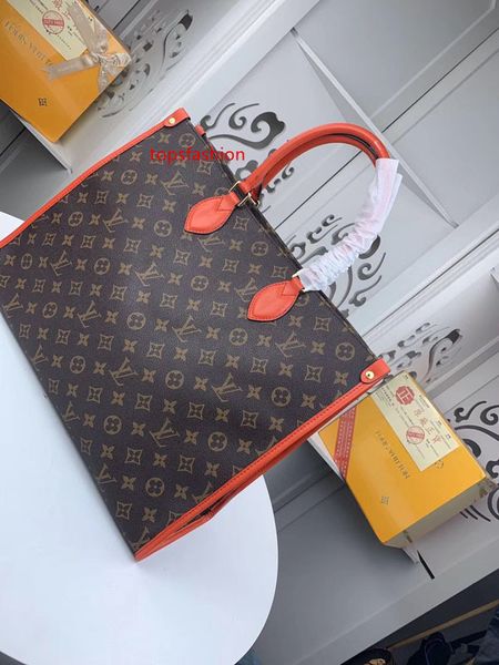 

#0395 5a l brand v onthego tote bags women handbag fashion classic clutch handle evening bag genuine leather large capacity shopping bag