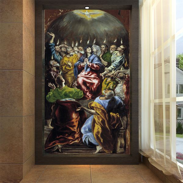 Large European Oil Painting Wallpaper