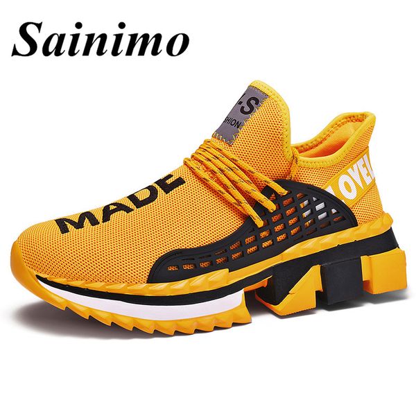 

new trendy sneakers men thick bottom breathable chunky shoes anti-slip man vulcanized shoes zapatillas hombre men casual, Black