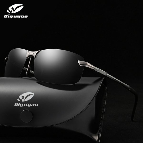 

diguyao classic driving pchromic sunglasses men polarized chameleon discoloration sun glasses for men anti-glare goggles, White;black