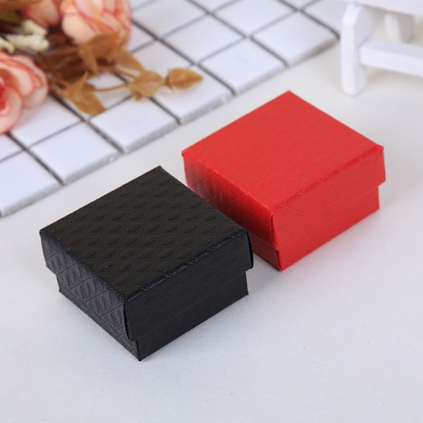 

[ddisplay]diamond pattern jewelry packaging box birthday gift ring case earring studs jewelry storage box pendant little girl jewelry box, Black;white