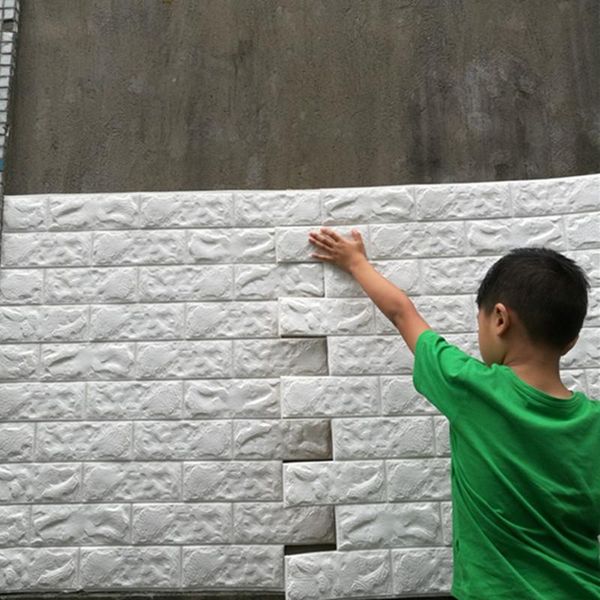 

3d wall stickers brick pattern waterproof self self-adhesive wallpaper room home decor for kids bedroom living sticker