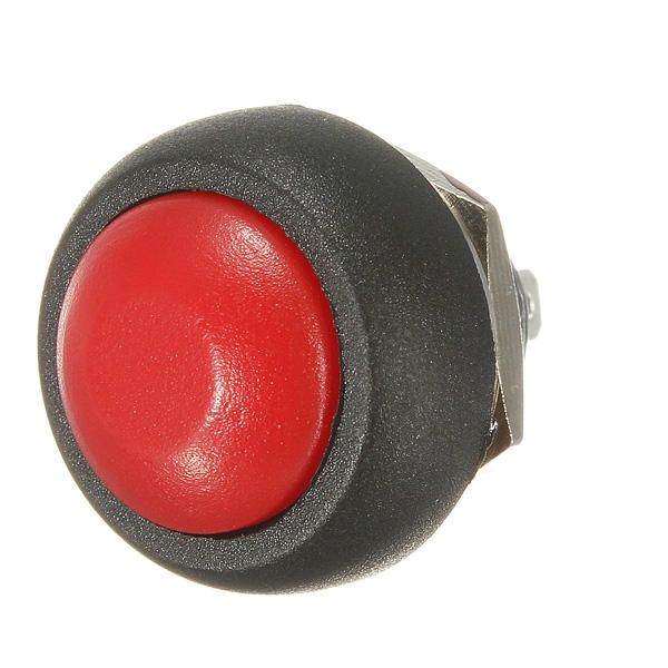 

car auto momentary off on push round button horn switch multicolor - white